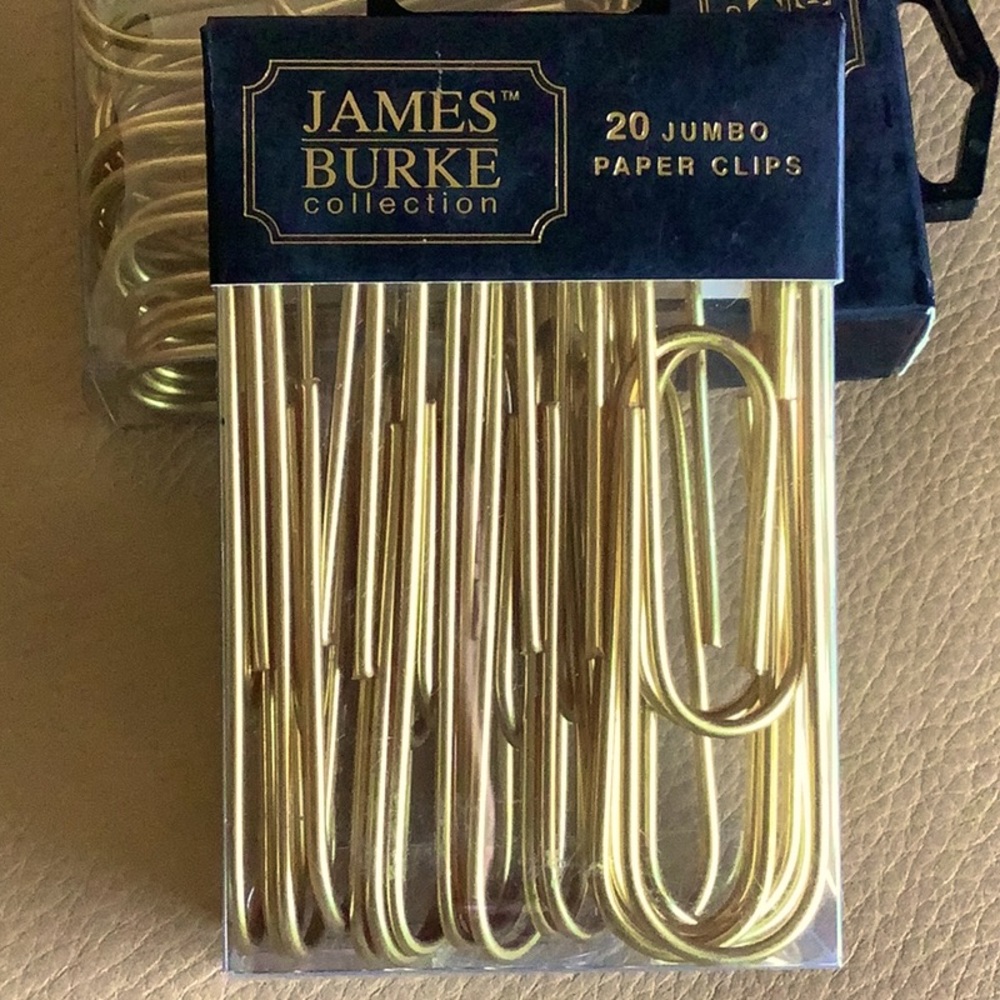 James Burke Gold Jumbo Paper Clips.